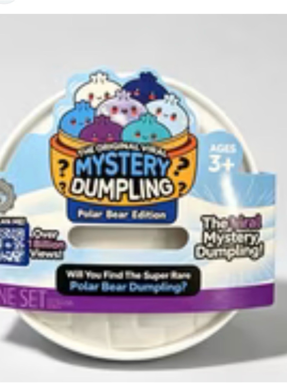 Mystery Dumpling Polar Bear Edition Plush - Blue & White Surprise Toy